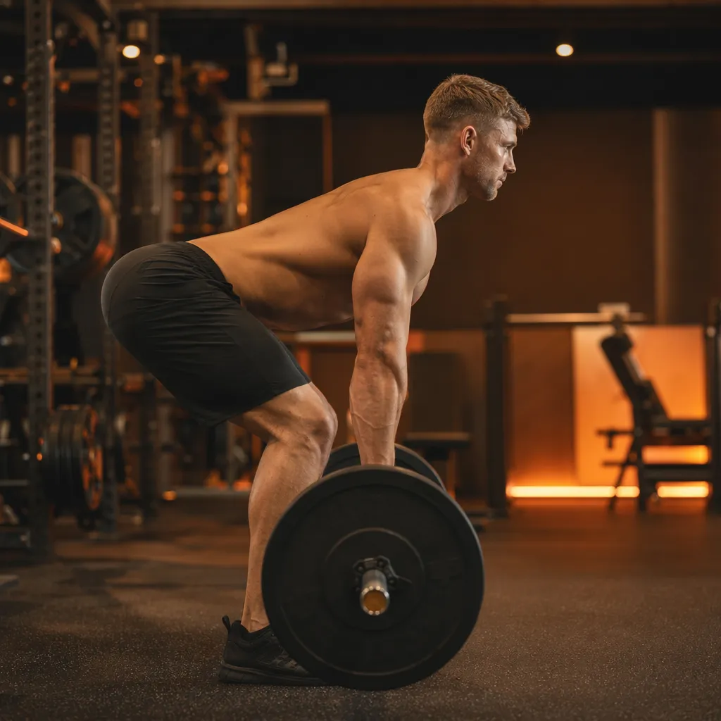 Barbell row setup and hinge position